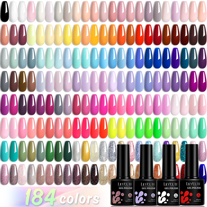 Nail Art Violet - LILYCUTE 184 색상 7ML 젤 매니큐어