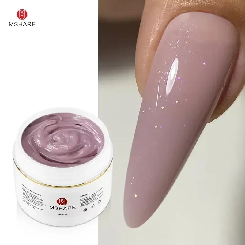 Nail Art Violet - MSHARE 퍼플 스파클링 빌더 젤리 젤,