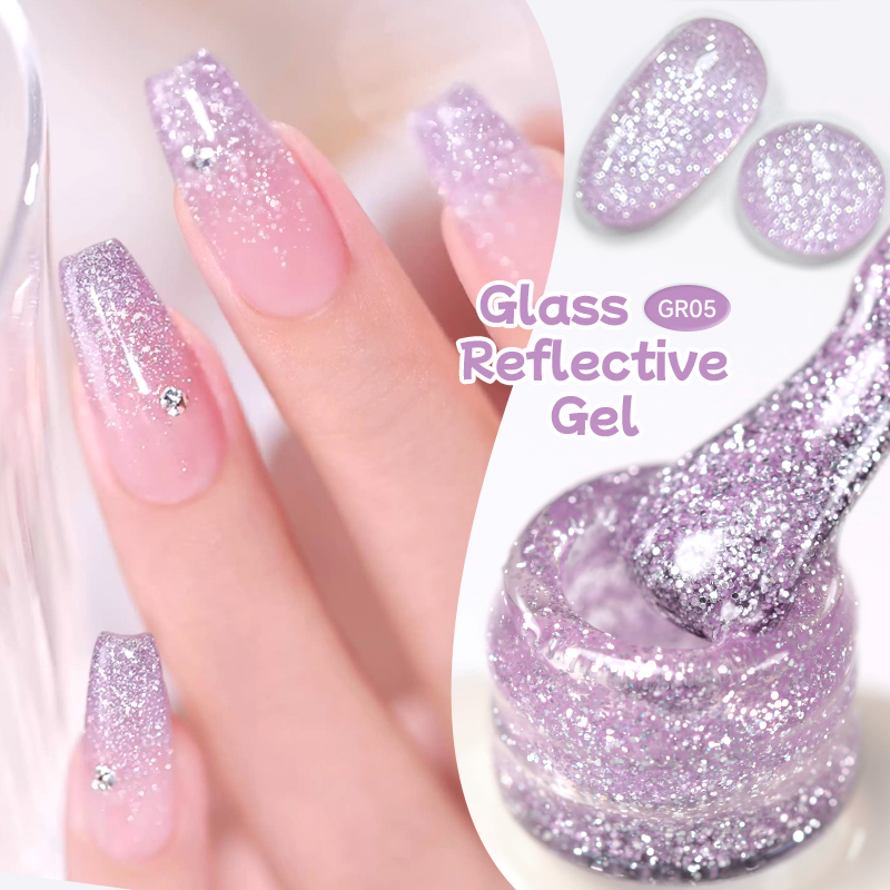 UR SUGAR 15ml 글리터 퍼플 네일 젤 폴리쉬  - Nail Art Violet 리뷰 및 가격