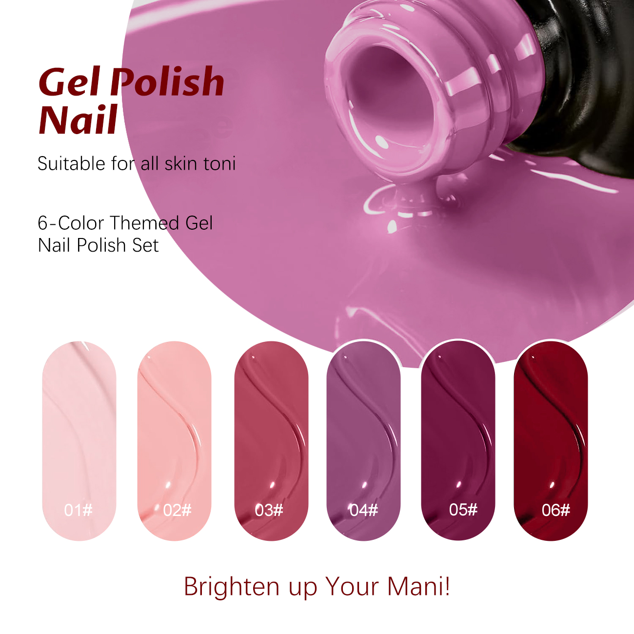 6개입 과일 베리 핑크 퍼플 젤 네일 폴리시 세트, 가 - Nail Art Violet 리뷰 및 가격