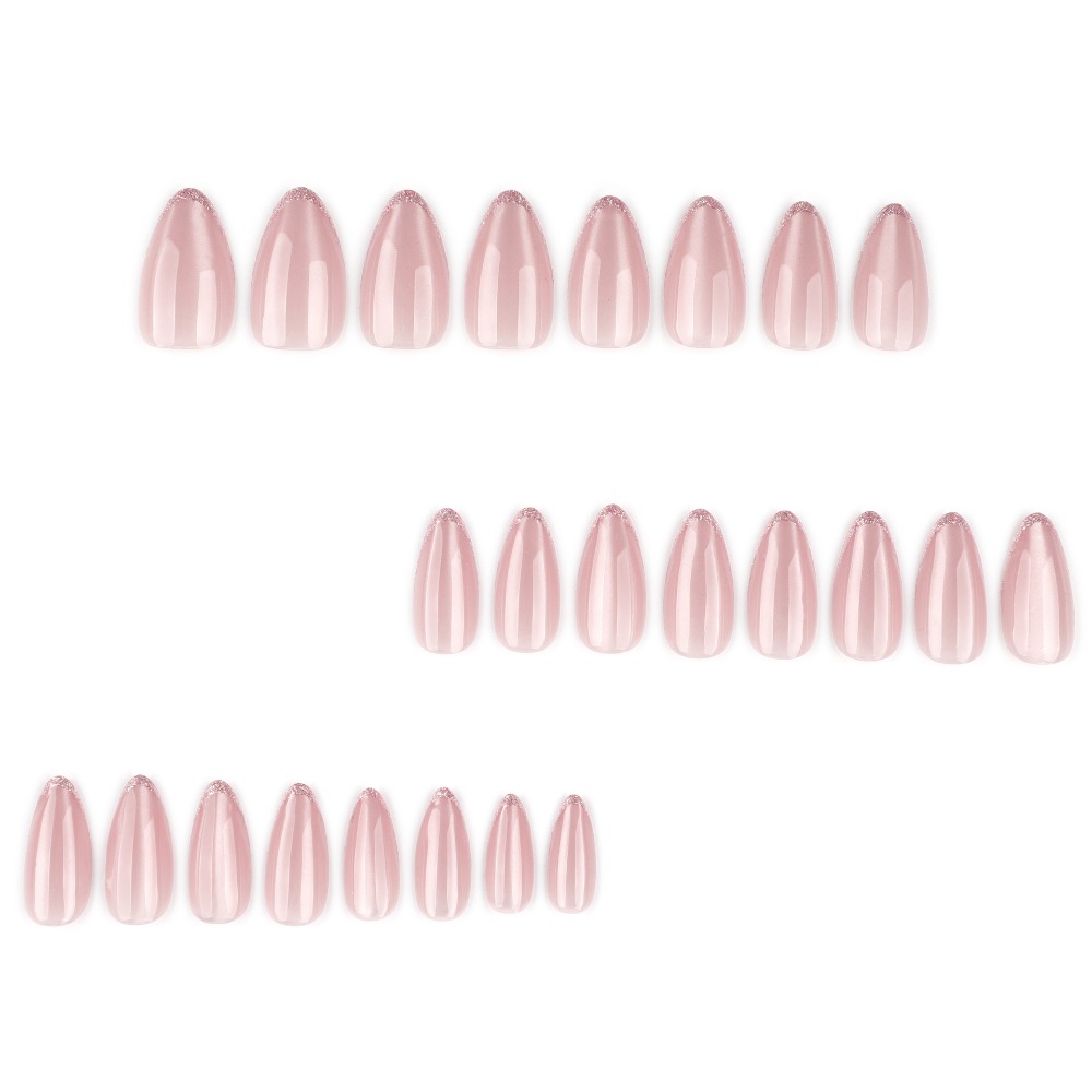 프레스온 네일 미디엄 아몬드 글리터 옴브레 핑크 프렌치 - Nail Art Ombre Pink 리뷰 및 가격