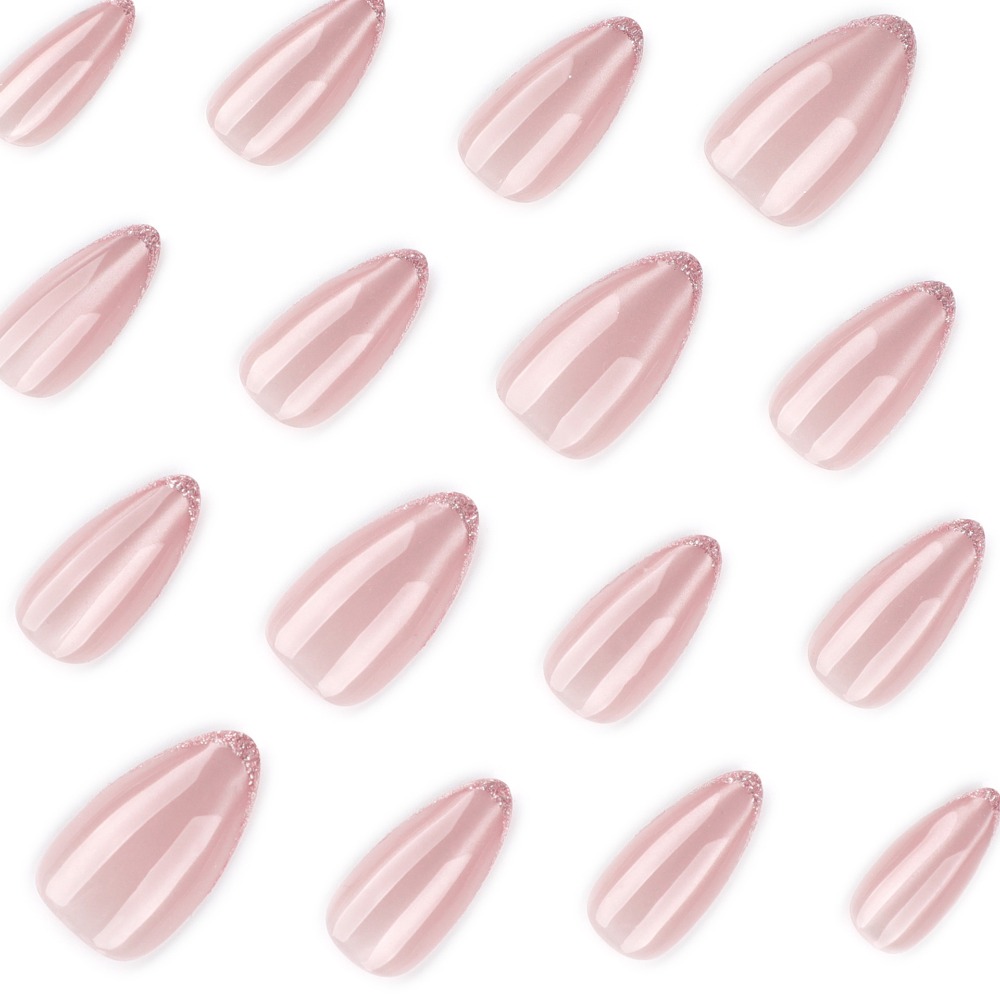 프레스온 네일 미디엄 아몬드 글리터 옴브레 핑크 프렌치 - Nail Art Ombre Pink 리뷰 및 가격