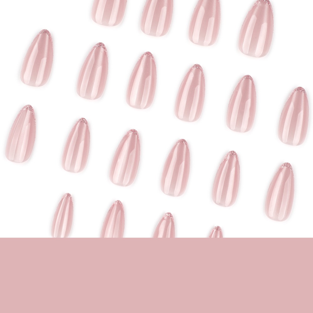 프레스온 네일 미디엄 아몬드 글리터 옴브레 핑크 프렌치 - Nail Art Ombre Pink 리뷰 및 가격