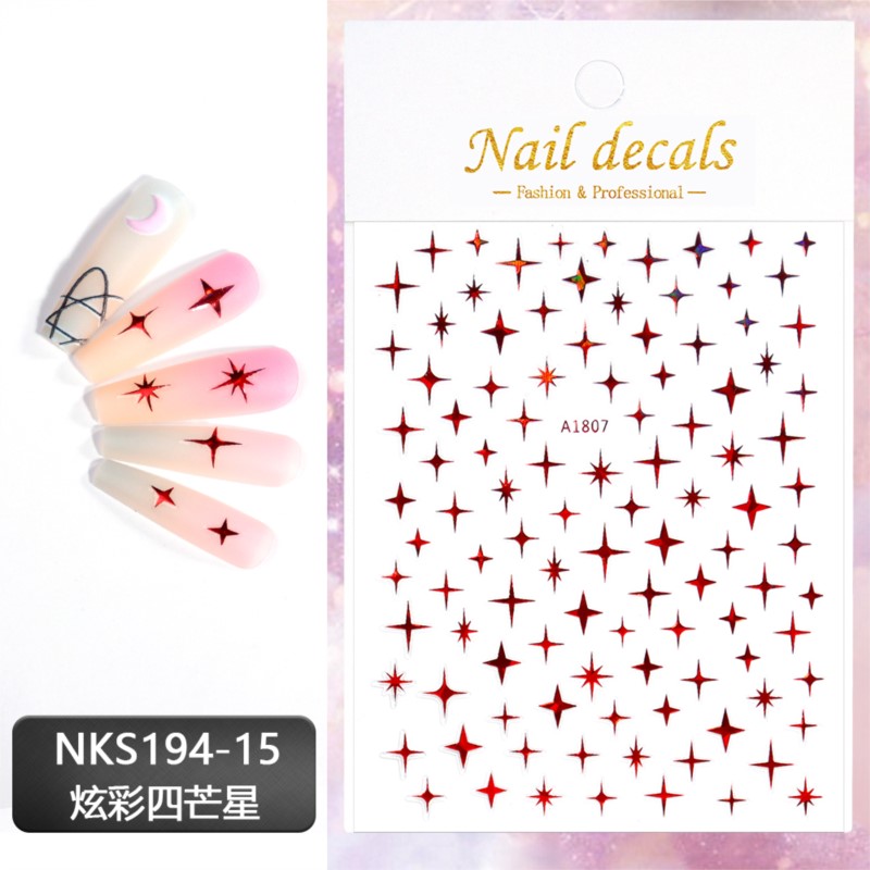 3D 레이저 실버 로즈 골드 할로우 크로스 스타 네일  - Nail Art Rose Gold 리뷰 및 가격
