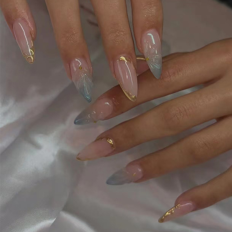 24개입 착용 가능한 프레스온 네일 세트 그라데이션 블 - Nail Art Love 리뷰 및 가격