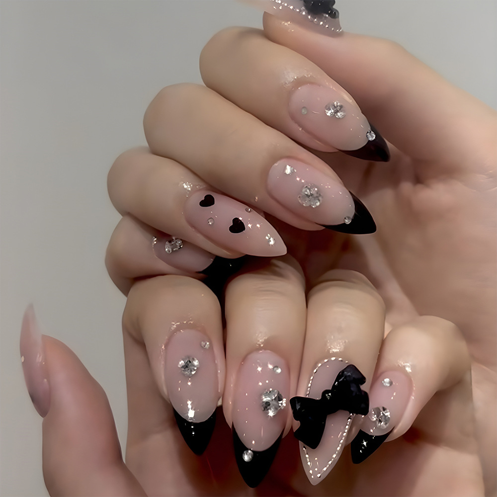 24개입 착용 가능한 프레스온 네일 세트 그라데이션 블 - Nail Art Love 리뷰 및 가격