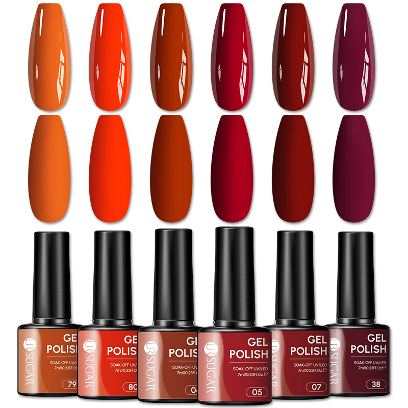 UR SUGAR 1/6개입 펌킨 오렌지 레드 젤 네일  - Nail Art Orange 리뷰 및 가격
