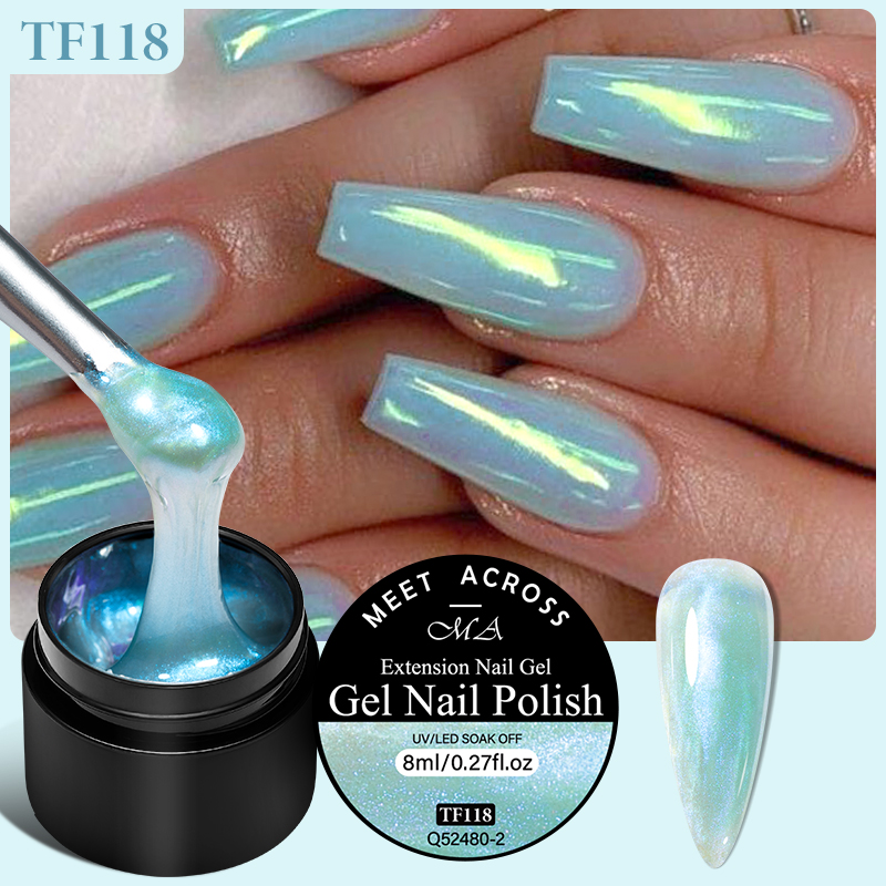 MEET ACROSS 8ml 오로라 익스텐션 젤 매니큐 - Nail Art Violet 리뷰 및 가격