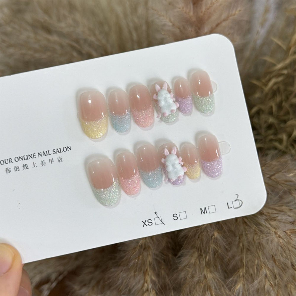 귀엽고 달콤한 소녀 스타일 글리터 3D 꽃 곰 네일 아 - Nail Art Love 리뷰 및 가격