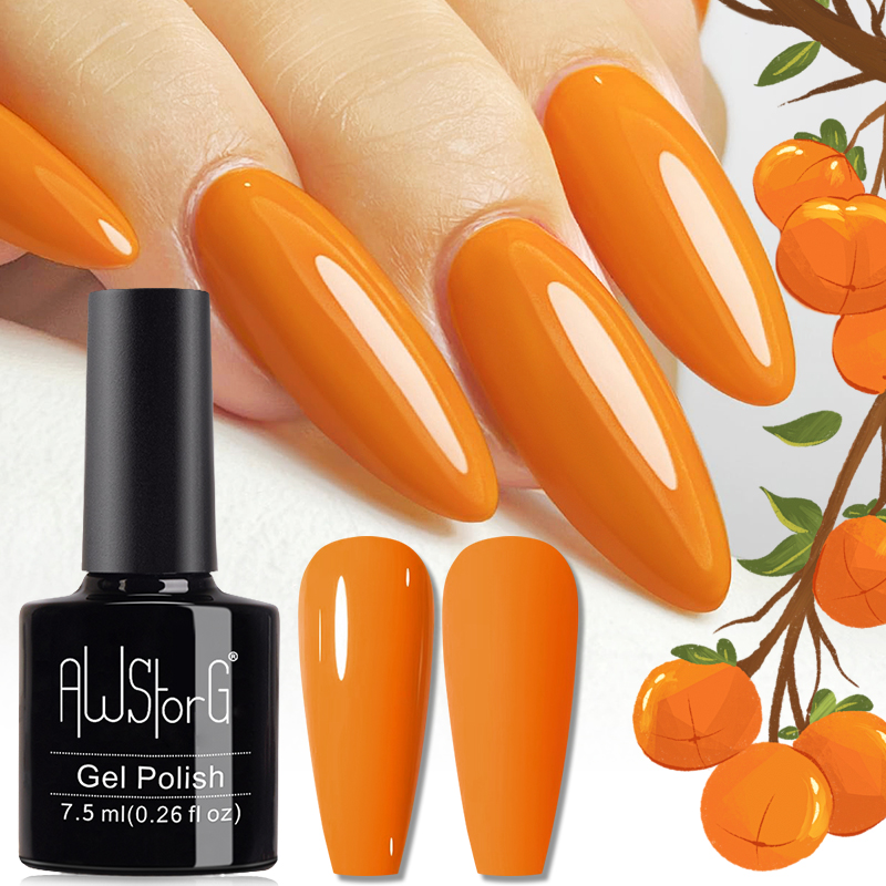 AWStorG 7.5ml 10색 네일 젤 폴리쉬 오렌지 - Nail Art Orange 리뷰 및 가격