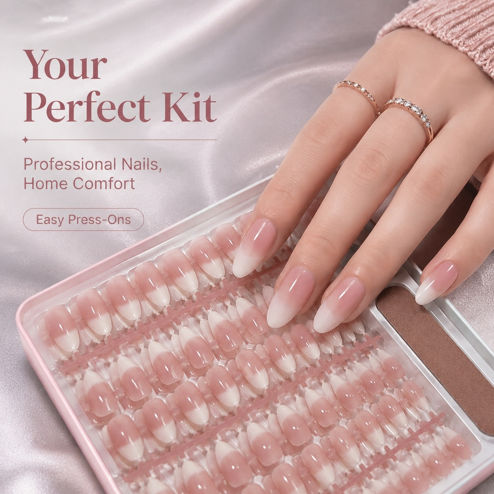 150개입 인스타 스타일 프렌치 그라데이션 아몬드 프레 - Nail Art Ombre Pink 리뷰 및 가격