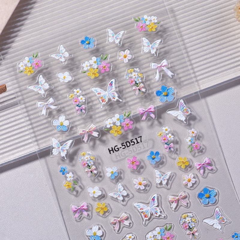 다채로운 꽃잎 네일 장식, 3D 꽃 네일 액세서리 스티 - Nail Art Home Service 리뷰 및 가격