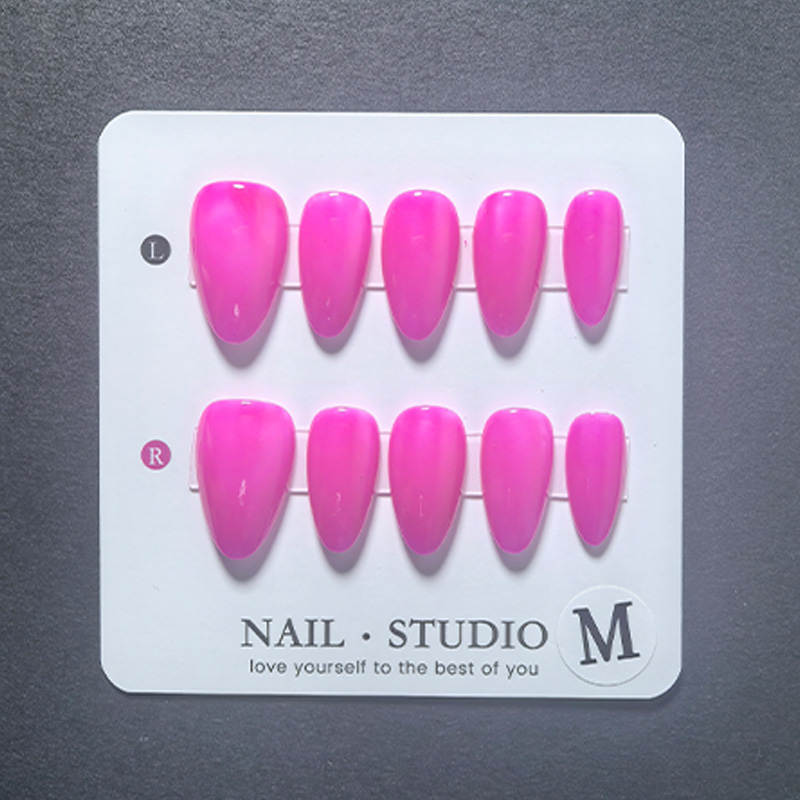 10개입 아몬드 프레스온 네일 수제 화려한 여름 컬러  - Nail Art Orange 리뷰 및 가격