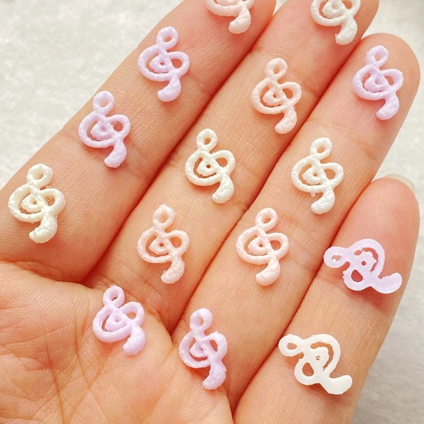 50개 믹스 레진 미니 핑크 음악 기호 네일 아트 플랫 - Nail Art Love 리뷰 및 가격