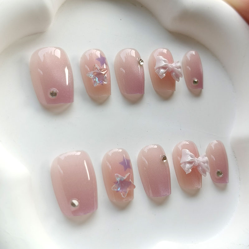 10개입 10대 소녀 패션 귀여운 핑크 퍼플 리본 사랑 - Nail Art Love 리뷰 및 가격