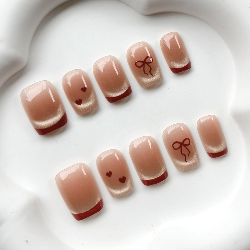 10개 프랑스 스타일 귀여운 스윗하트 네일 아트 웨어러 - Nail Art Cat Eye 리뷰 및 가격