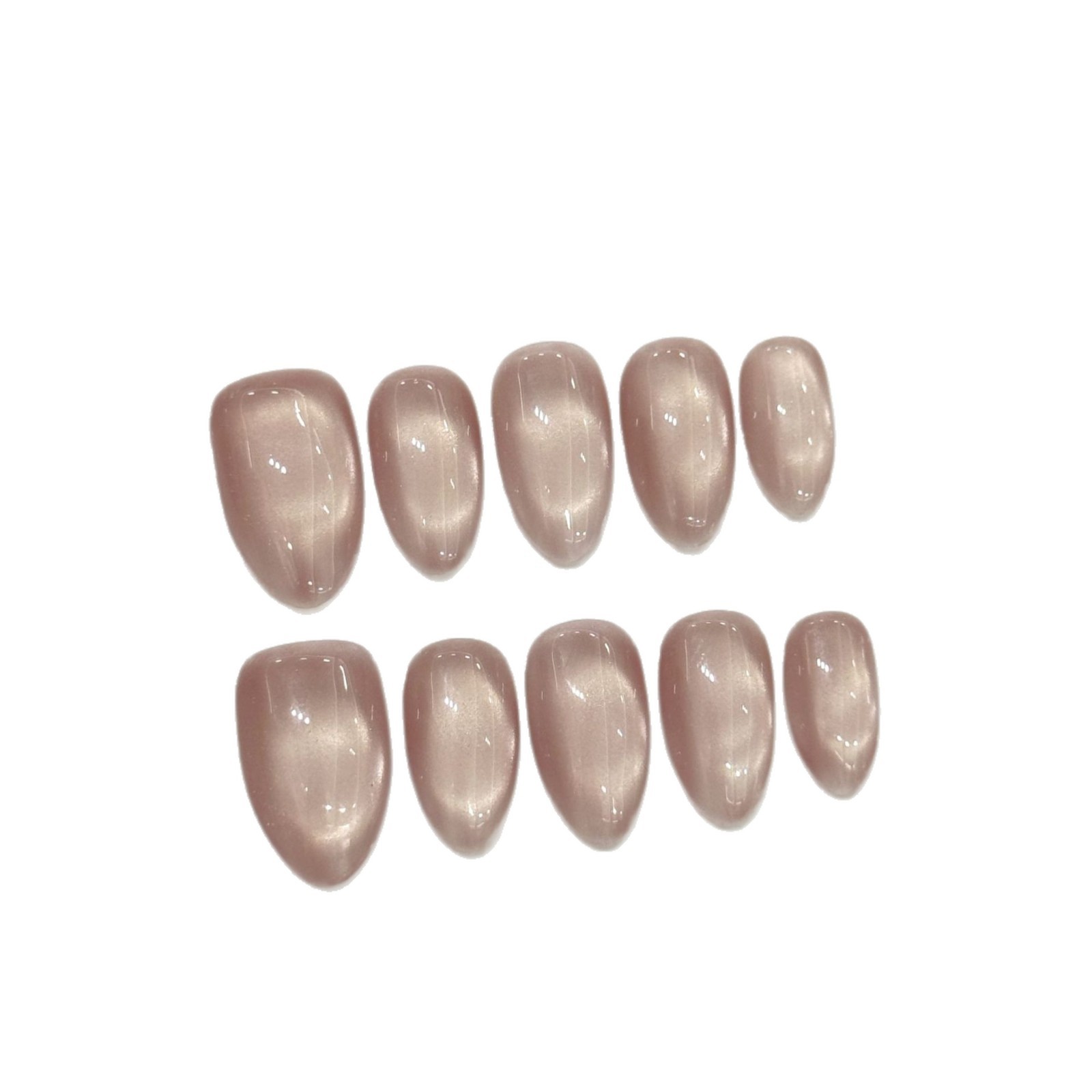 10개 수제 프레스온 네일 솔리드 컬러 광택 유리 비즈 - Nail Art Cat Eye 리뷰 및 가격