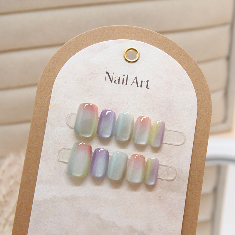 여성용 세련된 다색 고양이 눈 용수철, 분리형 네일 패 - Nail Art Cat Eye 리뷰 및 가격