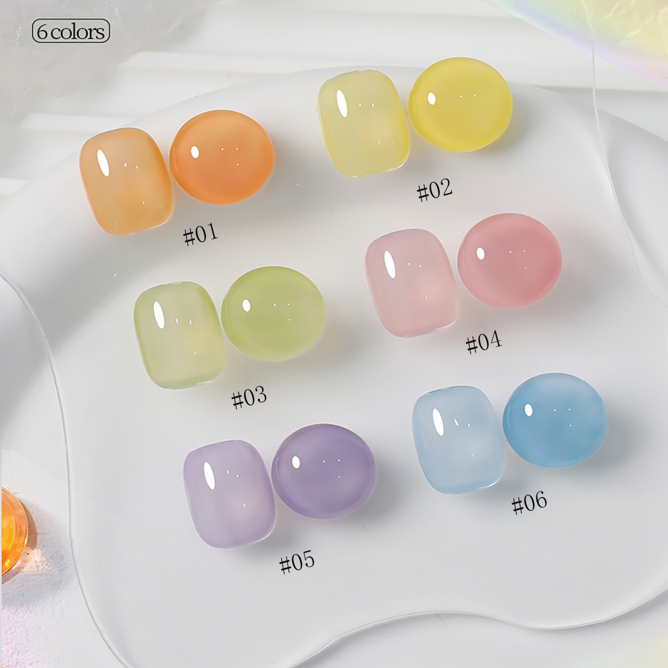1-6pcs PSK 새로운 마카롱 캔디 오렌지 젤 네일 - Nail Art Orange 리뷰 및 가격