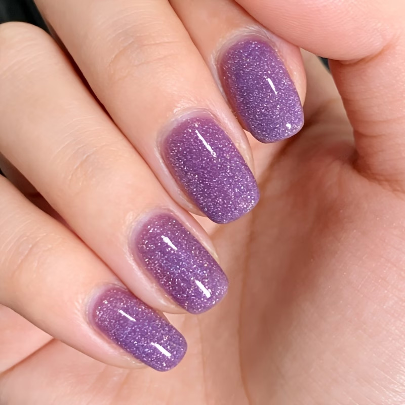 아이스 클리어 그레이프 퍼플 크러쉬드 다이아몬드 네일  - Nail Art Violet 리뷰 및 가격