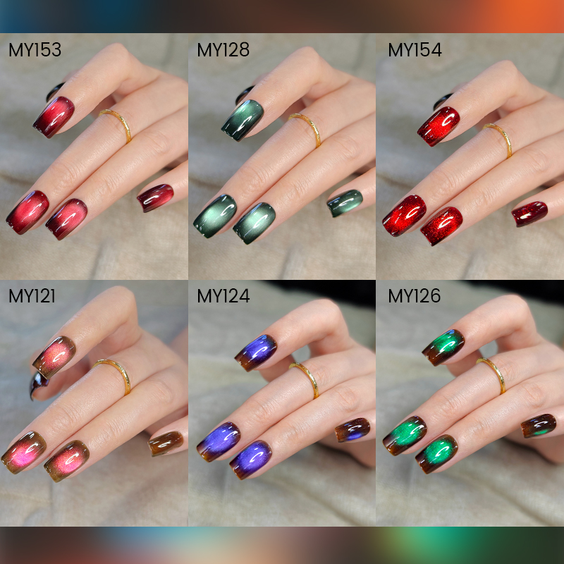 본 프리티 10ml 레드 그린 퍼플 캣 마그네틱 젤 네 - Nail Art Violet 리뷰 및 가격