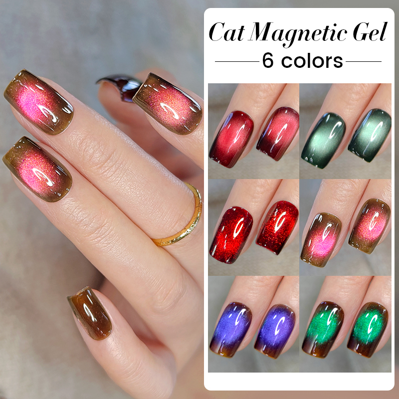 본 프리티 10ml 레드 그린 퍼플 캣 마그네틱 젤 네 - Nail Art Violet 리뷰 및 가격