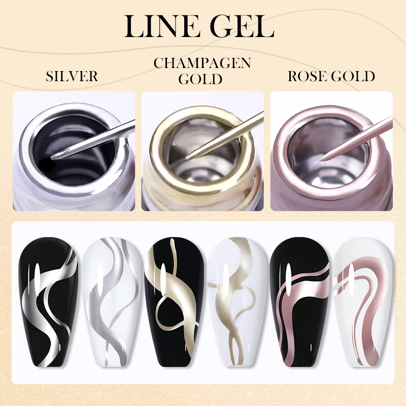 릴리큐트 5ml 슈퍼 브라이트 메탈릭 페인팅 라이너 젤 - Nail Art Rose Gold 리뷰 및 가격